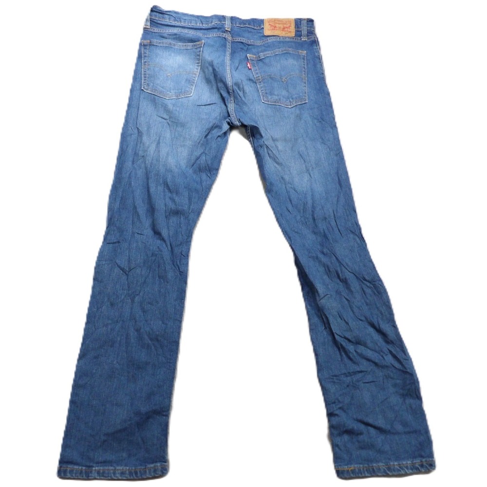 Levi's 513 Slim Straight Stretch Jeans Men W34 L32 Blue Denim Medium Wash Casual